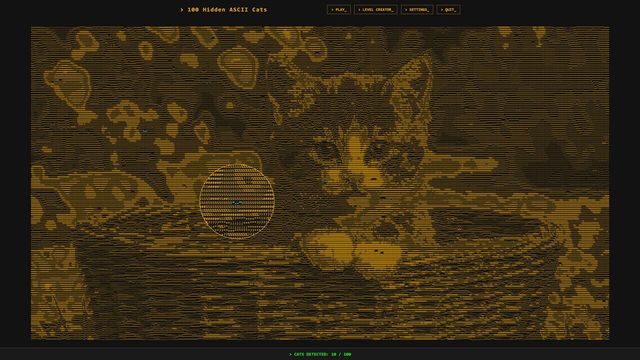 100 Hidden ASCII Cats screenshot 1