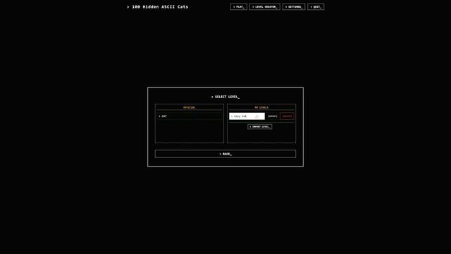 100 Hidden ASCII Cats screenshot 2