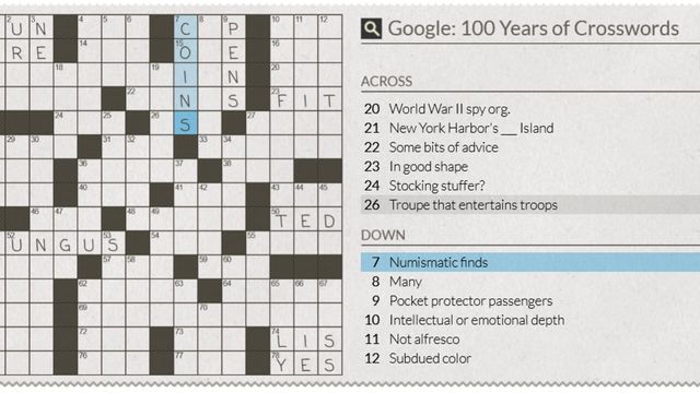 100th Anniversary of the Crossword Puzzle Screenshot