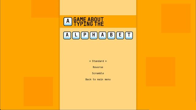 A Game About Typing The Alphabet Screenshot