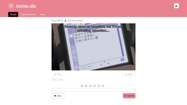 Anime-dle Screenshot