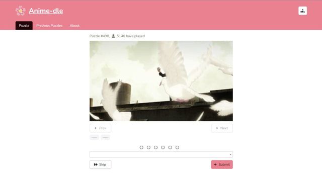 Anime-dle Screenshot