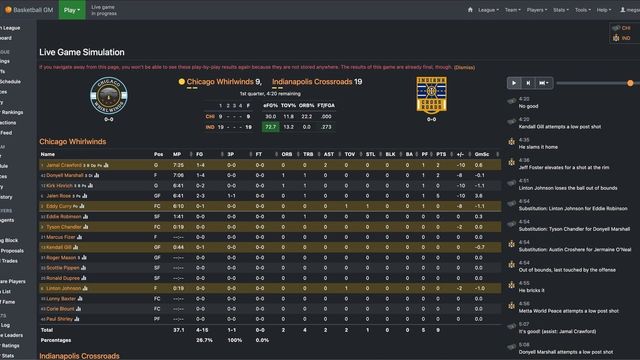 Basketball GM Screenshot