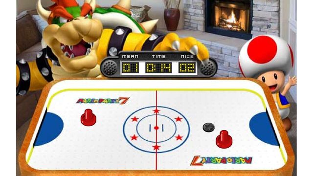 Bowser's Lair Hockey Screenshot