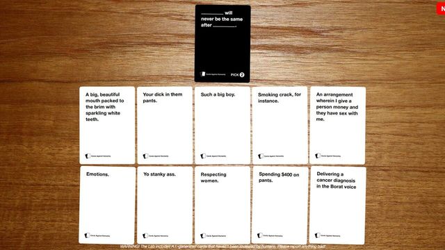 Cards Against Humanity Lab Screenshot