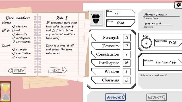 Character Sheets, Please Screenshot