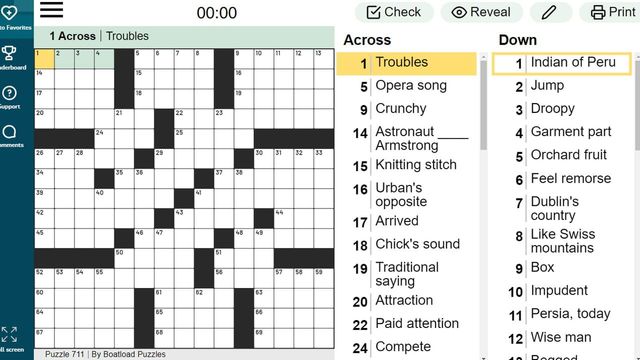 Daily Crossword Puzzle Screenshot