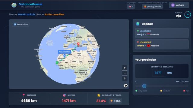 DistanceGuessr Screenshot