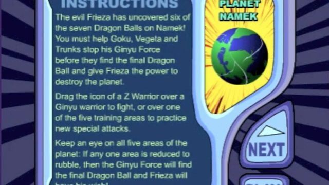 Dragon Ball Z: Mission to Namek Screenshot