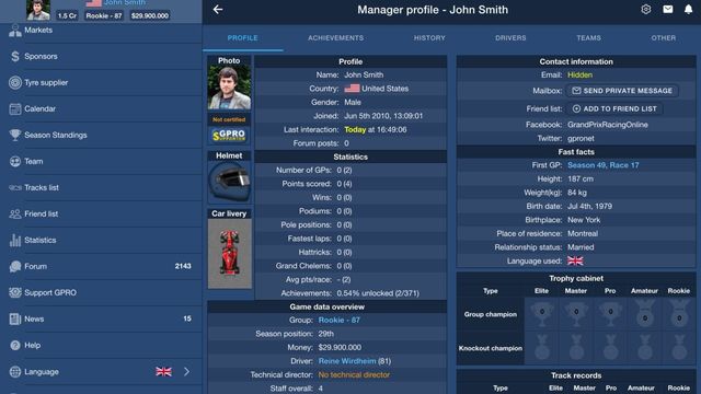 GPRO: Classic Racing Manager Screenshot