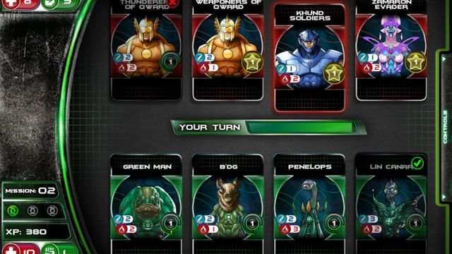 Green Lantern Battle Cards Screenshot