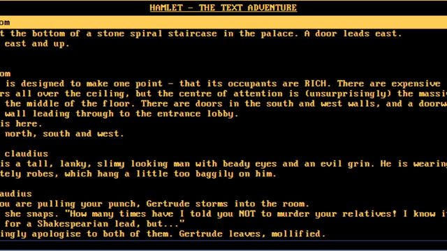 Hamlet: The Text Adventure Screenshot