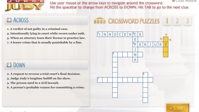 Judge Judy: Crossword Puzzles Screenshot