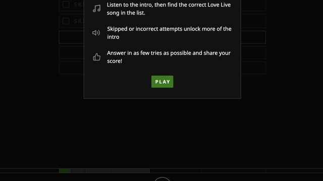 Love Live Heardle Screenshot
