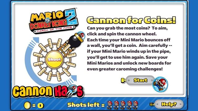 Mario vs. Donkey Kong 2: March of the Minis - Cannon Kaos Screenshot