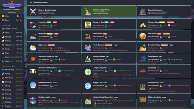 Melvor Idle: Throne of the Herald Screenshot