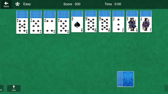 Microsoft Spider Solitaire Screenshot