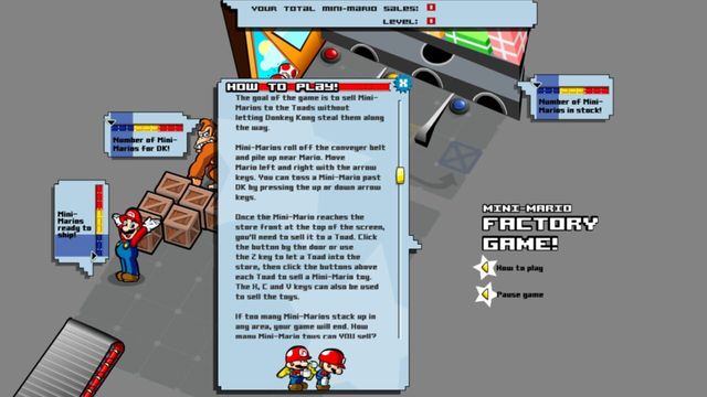 Mini-Mario Factory Game! Screenshot