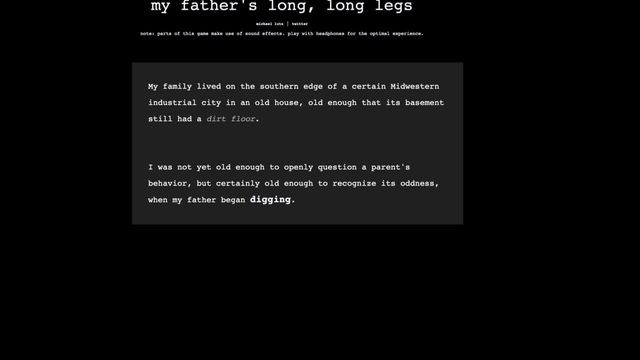 My Father's Long, Long Legs Screenshot