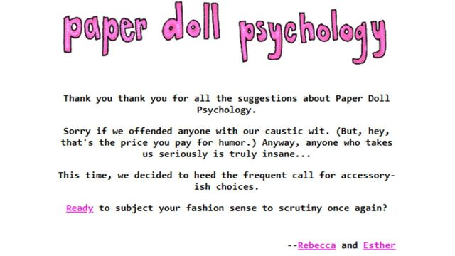 Paperdoll Psychology Screenshot