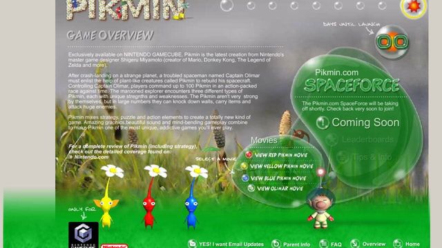 Pikmin.com SpaceForce Screenshot