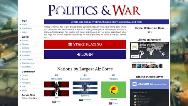 Politics and War Screenshot