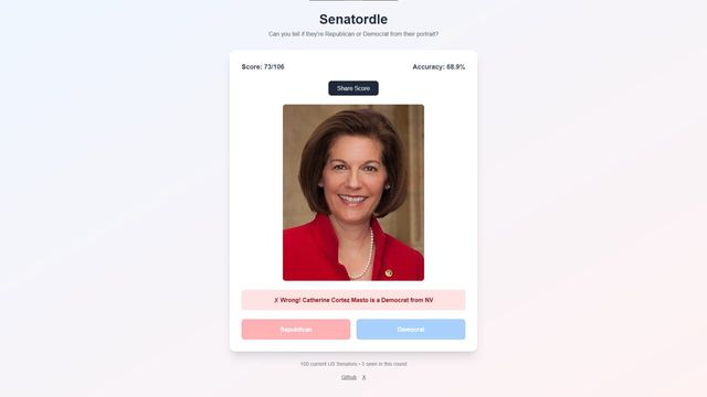 Senatordle screenshot 2