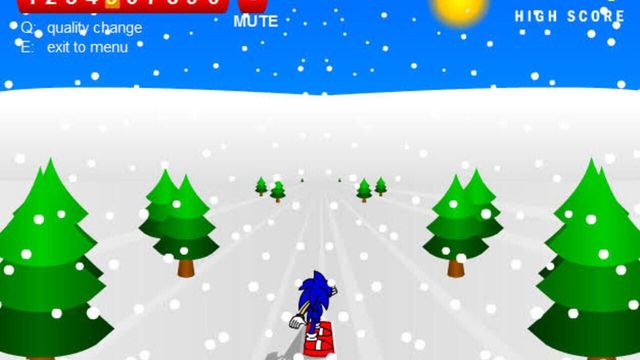 Sonic 3D Snowboarding Screenshot