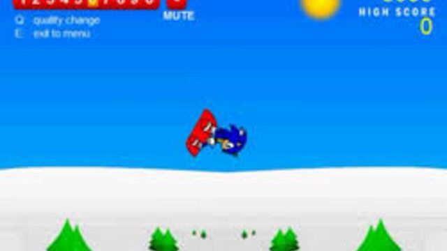 Sonic 3D Snowboarding Screenshot