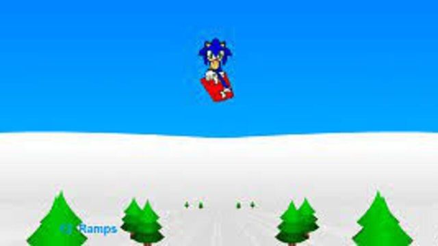 Sonic 3D Snowboarding Screenshot