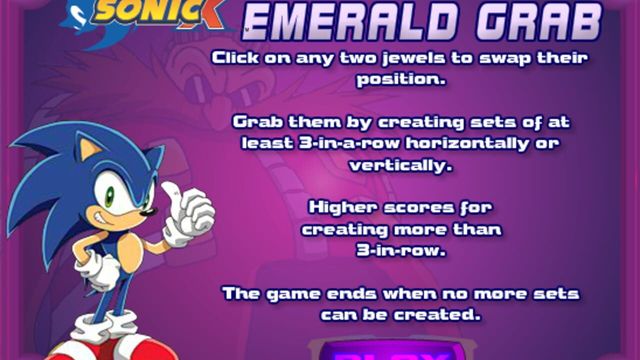 Sonic X: Emerald Grab Screenshot