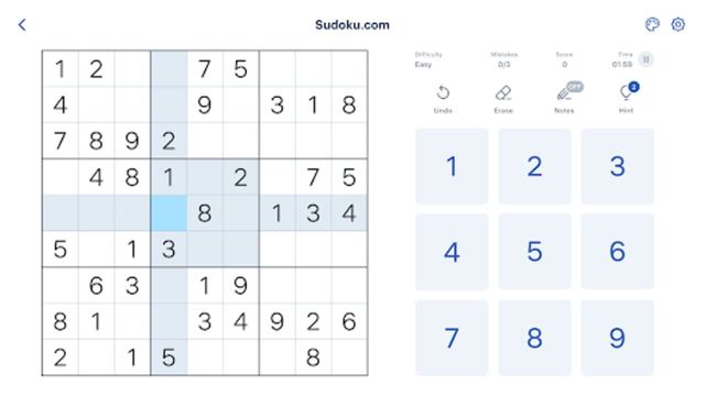 Sudoku.com Screenshot