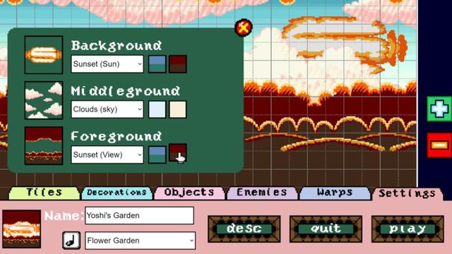 Super Mario Construct 2: Yoshi's Fabrication Station Screenshot