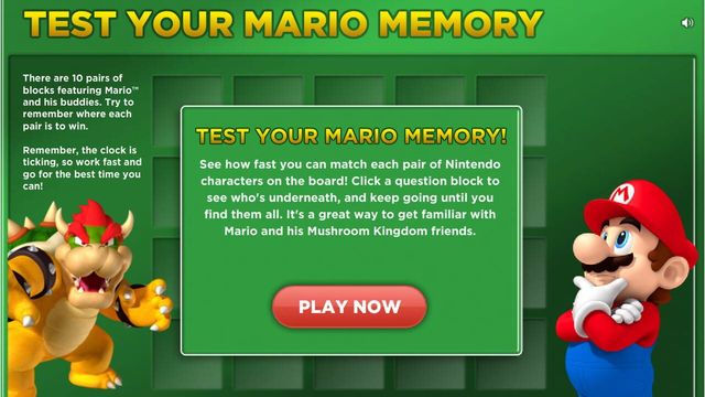Test Your Mario Memory Screenshot