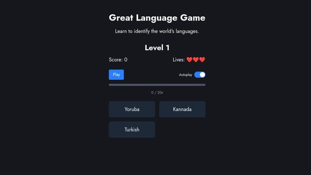 The Great Language Game — Web Browser Game | Browser Craft