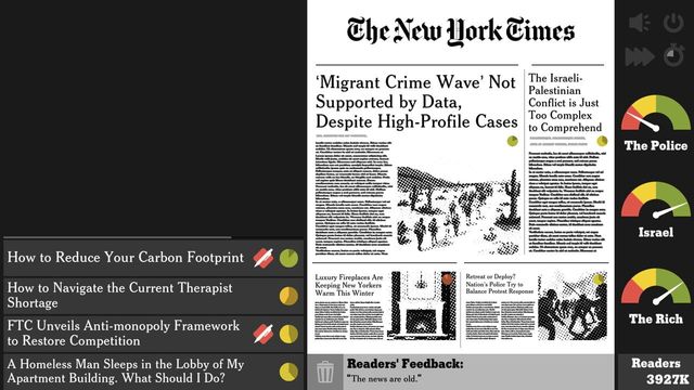 The New York Times Simulator Screenshot