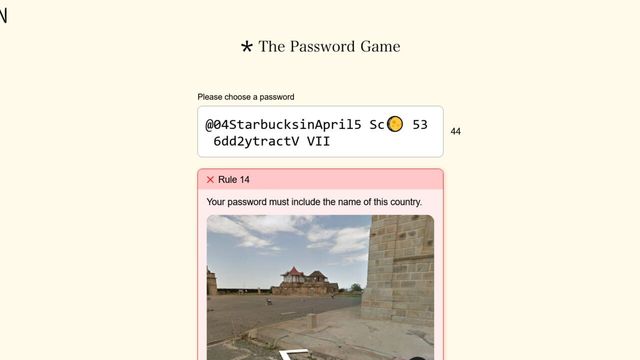 The Password Game Screenshot