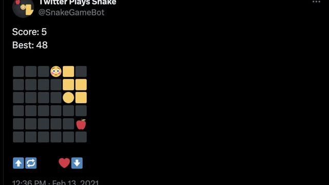 Twitter Plays Snake Screenshot
