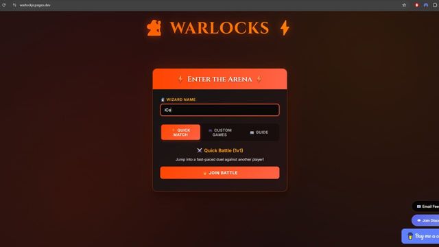 Warlocks JS Screenshot