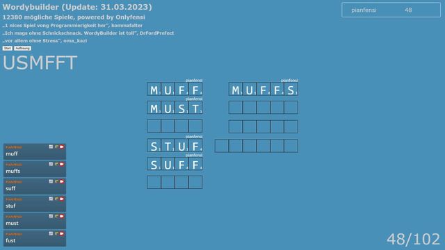 WordyBuilder Screenshot