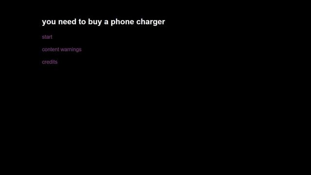 You need to Buy a Phone Charger Screenshot